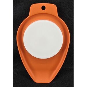 Vtg 80s Tupperware Chop N Pour Orange & White Cutting Chopping Board 9.5" 1432